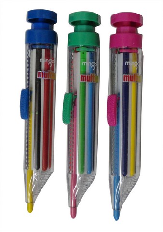 Multi-Color Crayon Barrel Pen